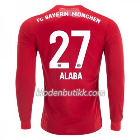 FC Bayern München David Alaba 27 Hjemme Fotballdrakt 2019-2020 Langermet